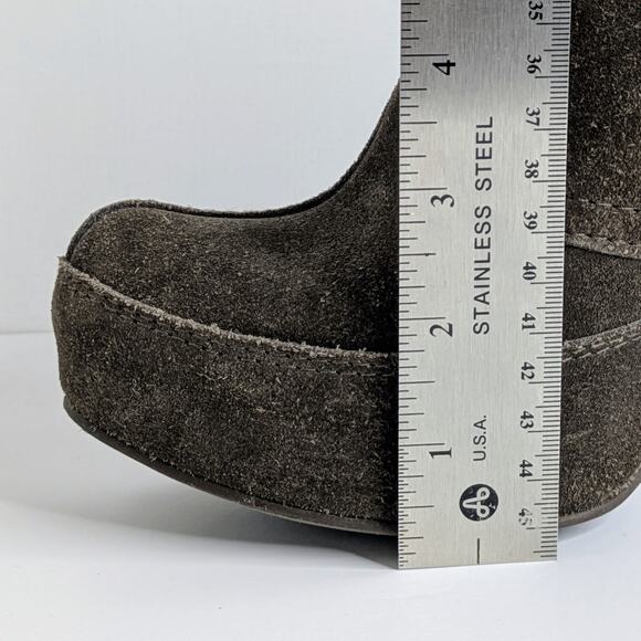 Pedro Garcia Brown Suede Platform Ankle Boots Lace Up Heels 39.5 Fall Boho Chic - Picture 13 of 15